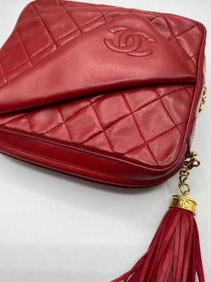 Chanel Quilted Camera Tassel Bag