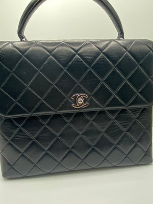 Chanel Dark Red Burgundy Quilted Caviar Medium Double Flap Classic