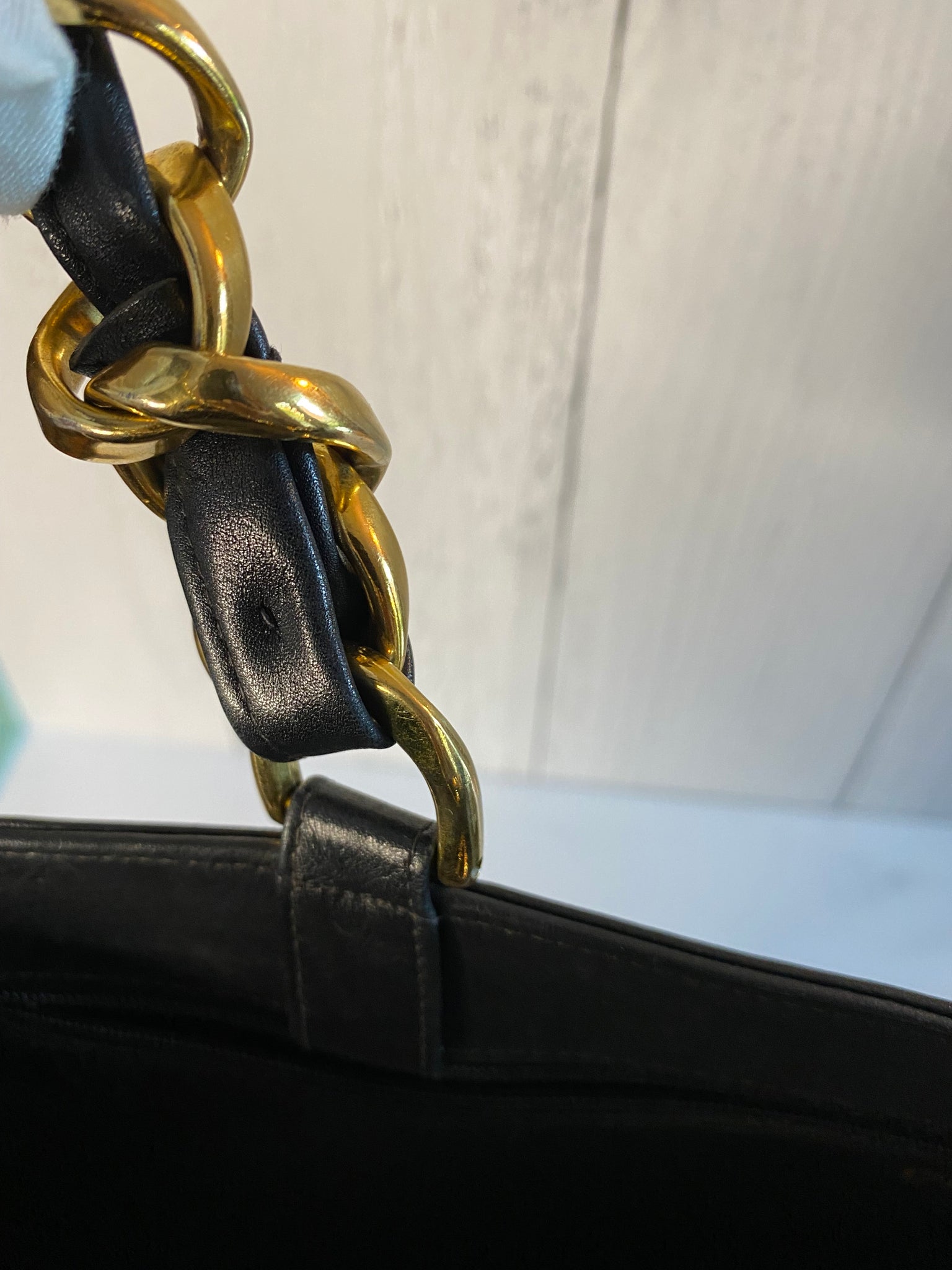 Timeless Chanel Large shopping bag Black Gold hardware Lambskin