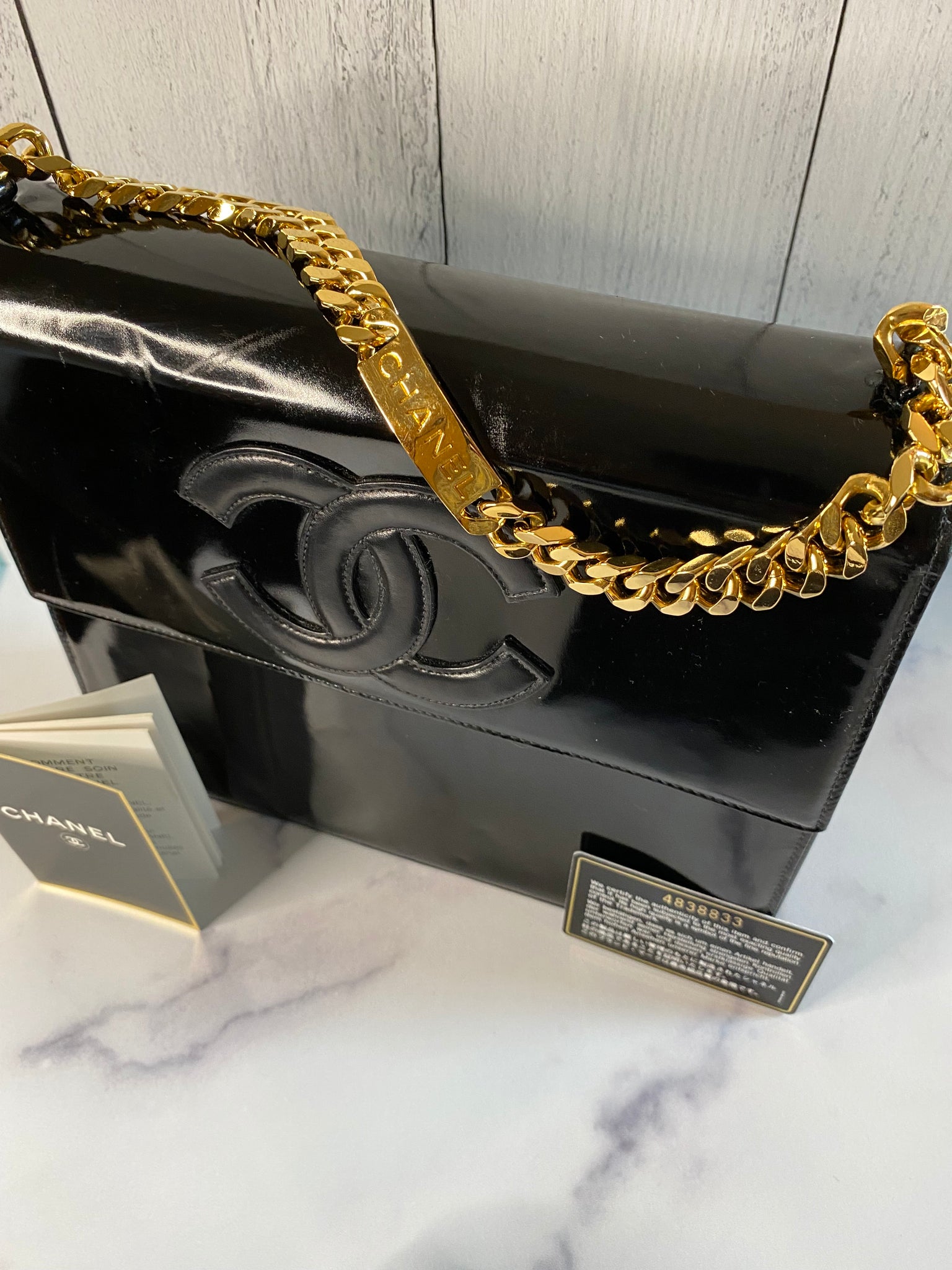 Chanel Patent/Lambskin CC Flap Bag