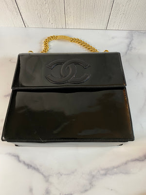 Chanel Patent/Lambskin CC Flap Bag